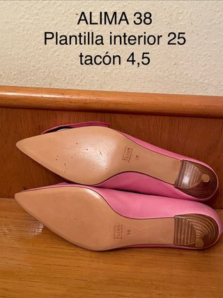 ALIMA - Zapatos Rosa Detalle Flor 38