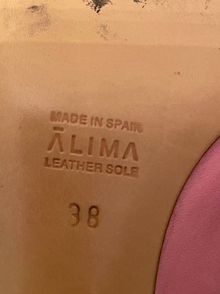 ALIMA - Zapatos Rosa Detalle Flor 38