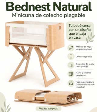 Minicuna de Colecho Bednest Natural