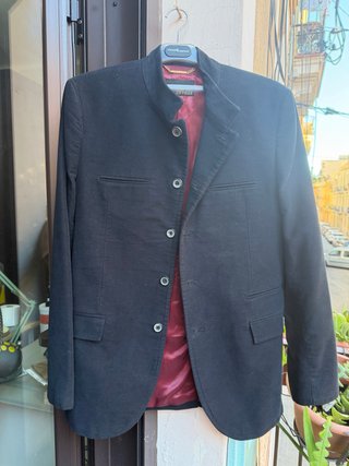 Chaqueta Zara Cuello Mao Negra