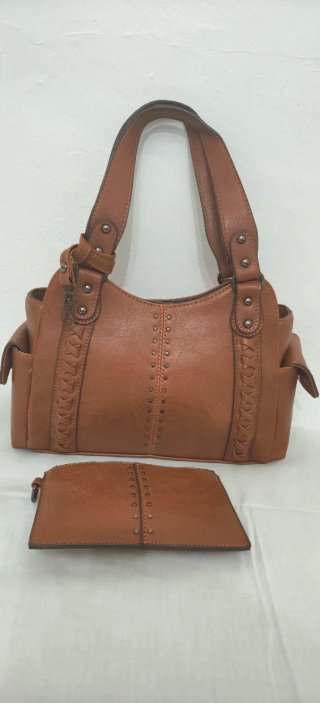 Bolso de hombro y cartera marrón nuevo