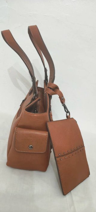 Bolso de hombro y cartera marrón nuevo