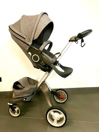 Carrito Stokke Xplory Gris + Grupo 0 coche