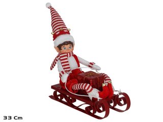 Figura de Elfo en Trineo 33 cm