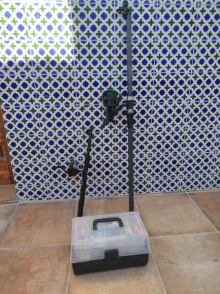 Cañas de Pescar con Caja de pesca.