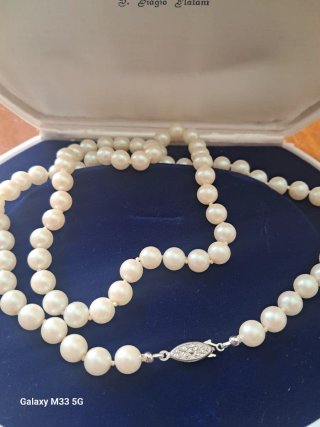 Collana di perle vintage anni '50