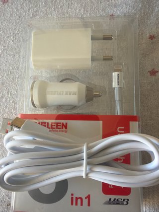 Cargador Kingleen 3 en 1 para Coche y Hogar
