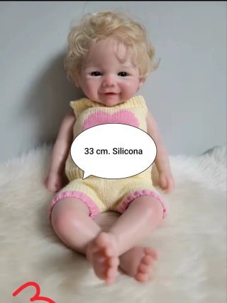 Muñeca silicona cuerpo completo 33cm