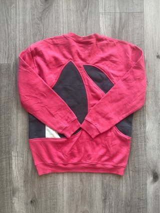 Adidas Sudadera Vintage Roja Negra Blanca 90s