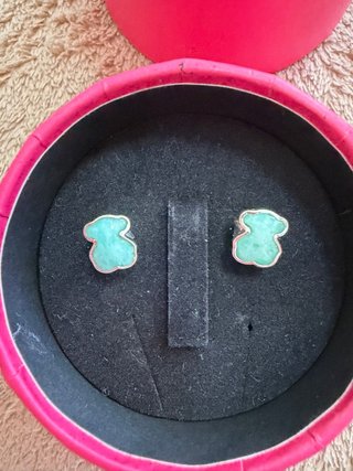 Pendientes Oso Tous Verdes y Plateados