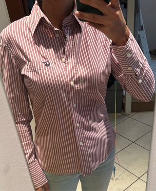 Camicia Guess con fantasia a righe rosso e bianco