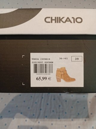 Botines Chika10 Beige Talla  39