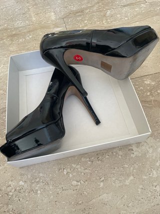 Sandalias Mango Negras Tacón Plataforma