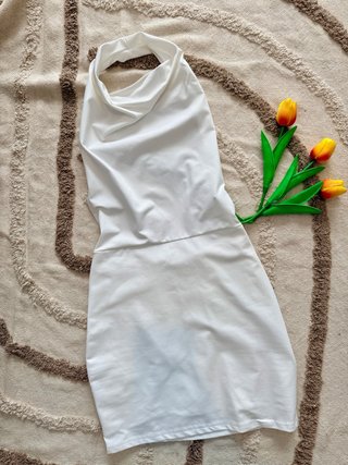 Vestido blanco halter