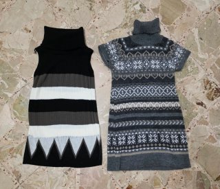 Set di 2 maglioni lunghi a collo alto