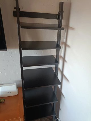 Estantería Escalera Negra Madera