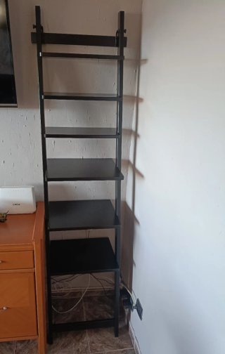 Estantería Escalera Negra Madera