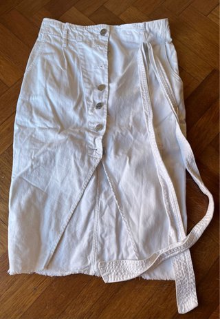 Falda vaquera blanca
