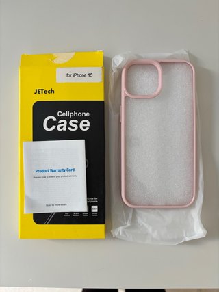 Funda JETech para iPhone 15 Rosa