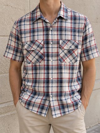 Camisa de cuadros vintage para hombre