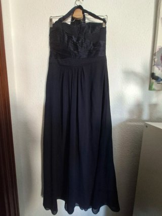 Vestido de fiesta largo azul marino