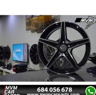 Juego 4 Llantas Mercedes 18 W205 Negra MB41