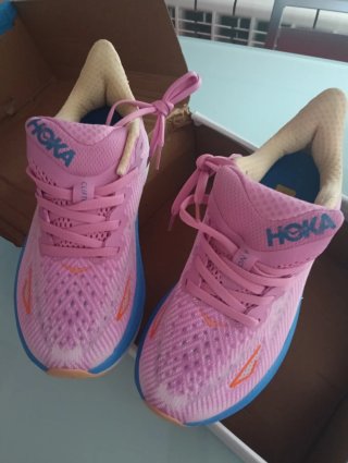 Zapatillas Hoka Cliffton Rosa y Azul