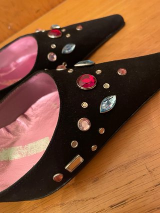 GLORIA ORTIZ -Zapatos tacón pedrería 37