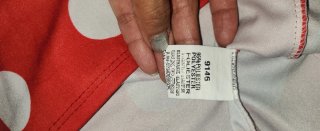 Vestido rojo lunares hombro