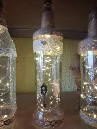 Set de 2 Botellas con Luces LED