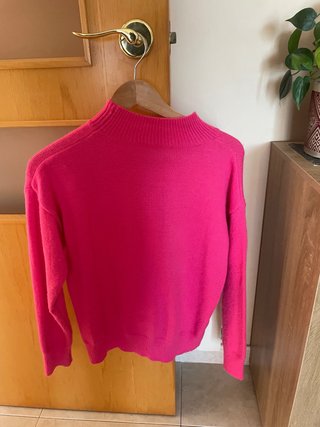 Jersey fucsia cuello alto talla única