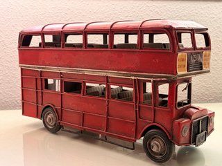Autobús Rojo Vintage Doble Piso De maison du monde