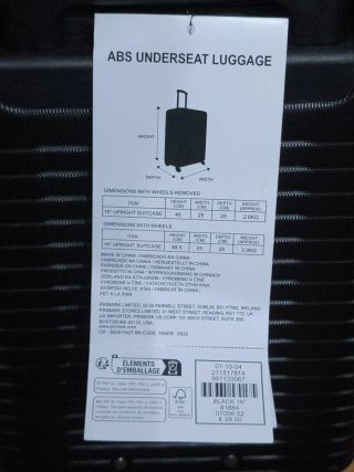 Maleta de Cabina Bajo Asiento Negra