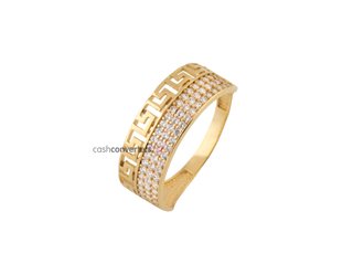 anillo oro 18k con piedra con circonita