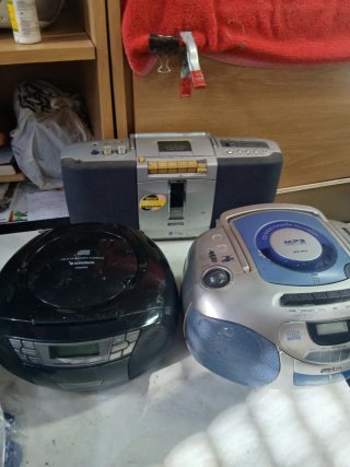 Lote de 3 Radio CD Casete Portátiles