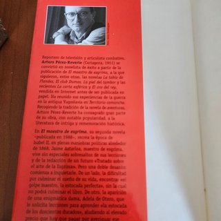 El maestro de esgrima, Pérez-Reverte