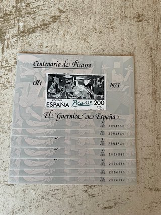 Lot exceptionnel de 7 blocs-feuillets de l'Espagne