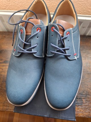 Zapatos Casuales Azul y Marrón