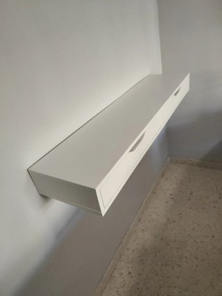 Estante Flotante con Cajones Blanco