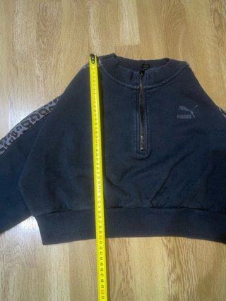 Sudadera Crop Puma Leopardo (Negra - Talla L)