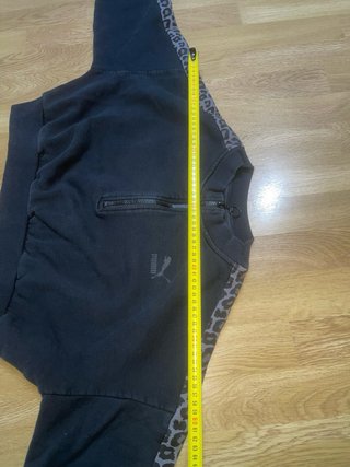 Sudadera Crop Puma Leopardo (Negra - Talla L)