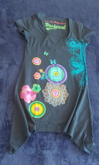 Vestido corto Desigual estampado