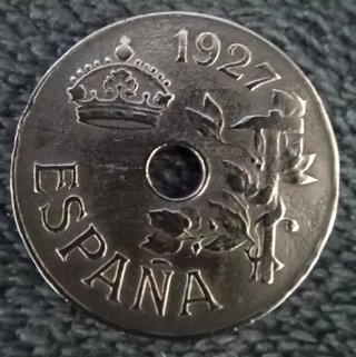 Moneda 25 Céntimos España 1927