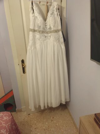 Vestido de novia blanco talla 42