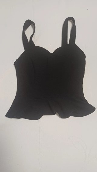 Top Bershka Negro Ajustable