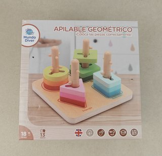 Apilable Geométrico de Madera Mundo Diver
