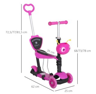 Patinete Infantil 5 en 1 HOMCOM