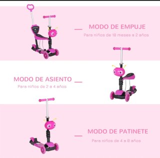 Patinete Infantil 5 en 1 HOMCOM