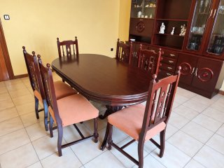 Mesa comedor madera y 6 sillas