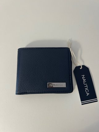 Cartera Billetera Nautica Azul de Piel